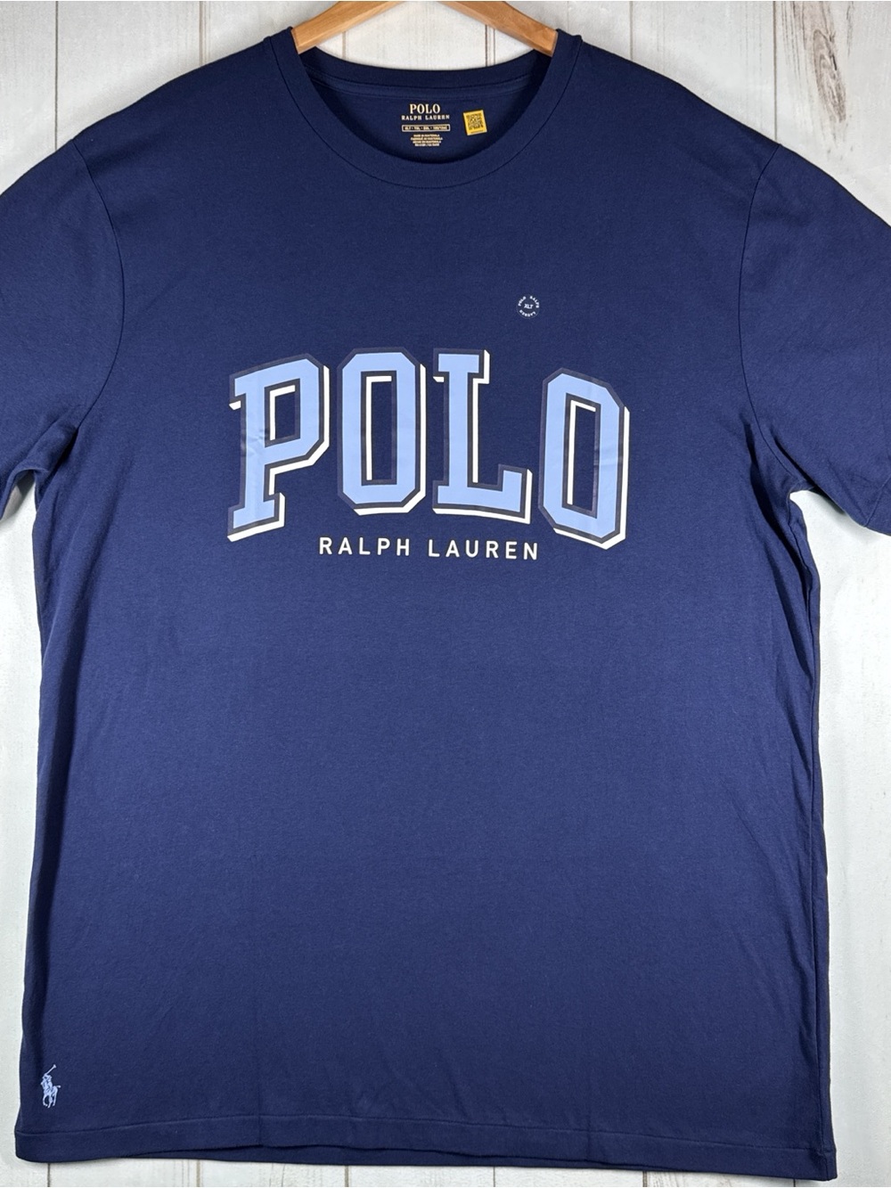 Polo Ralph Lauren Shirt Mens XLT Blue POLO Logo Graphic Tee Big Tall NWOT - Picture 4 of 13